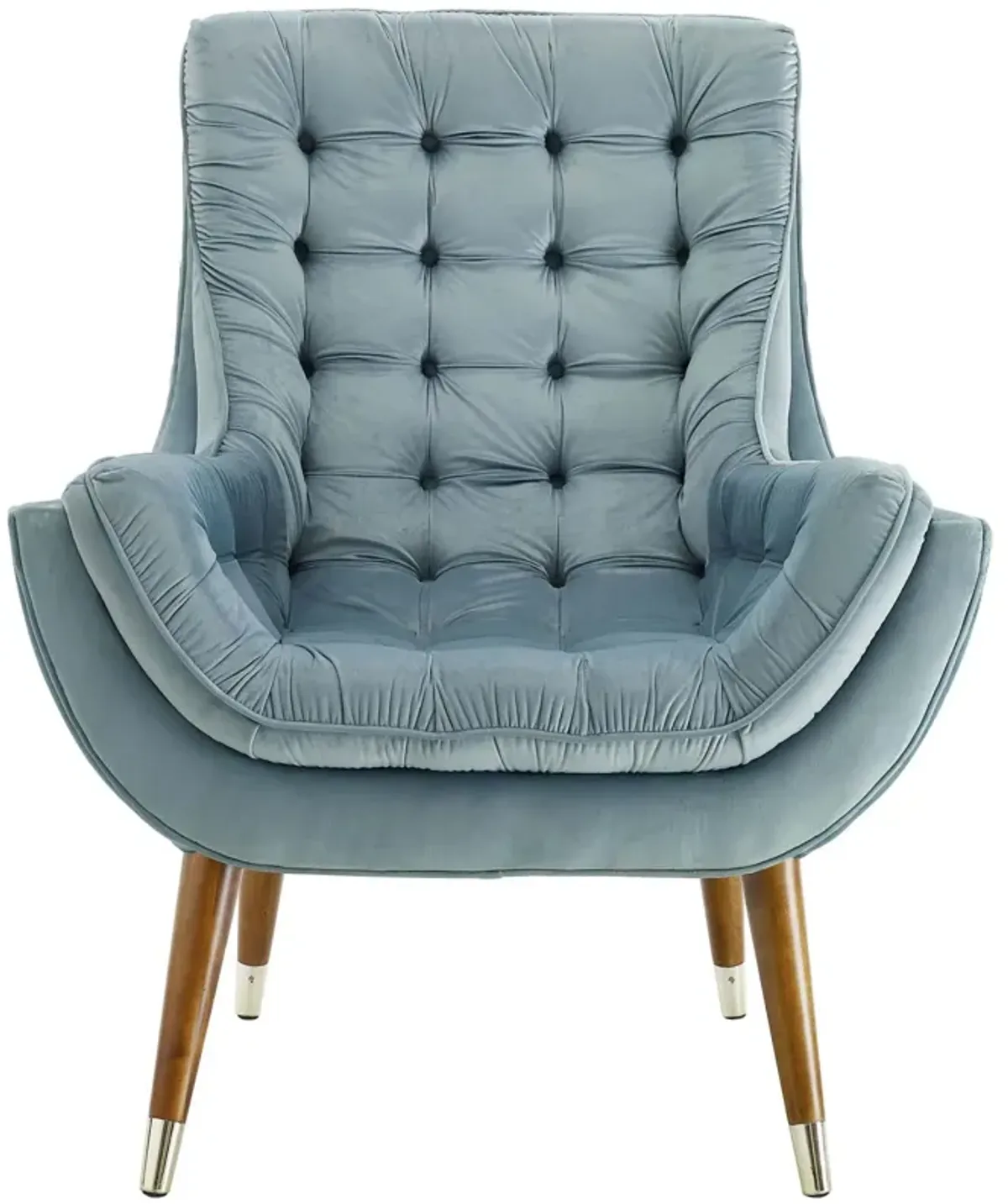 Suggest Button Tufted Performance Velvet Lounge Chair