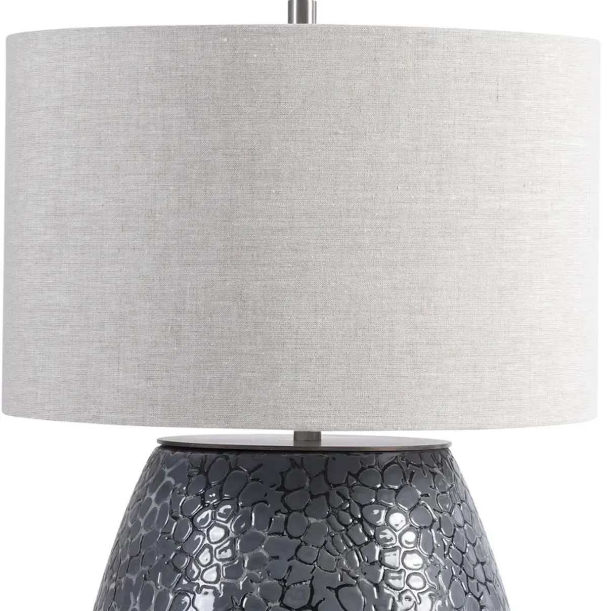 Pebbles Metallic Gray Table Lamp