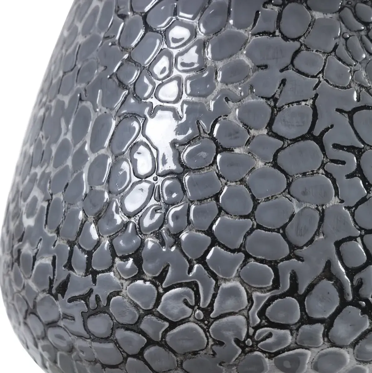 Pebbles Metallic Gray Table Lamp