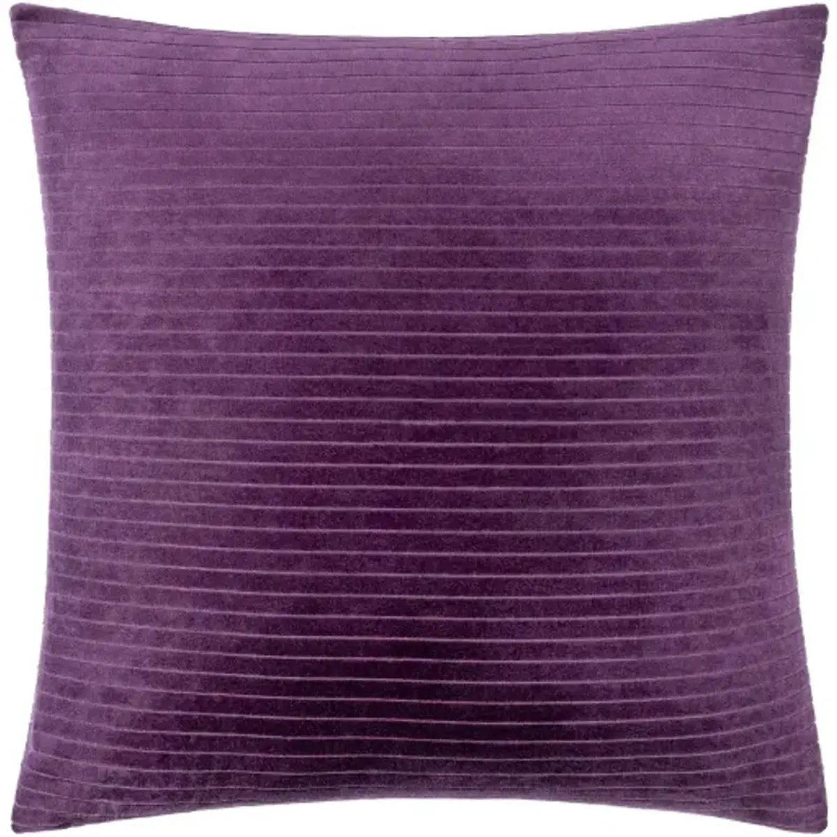 Cotton Velvet Stripes CV-091 18"L x 18"W Accent Pillow  - Down Insert