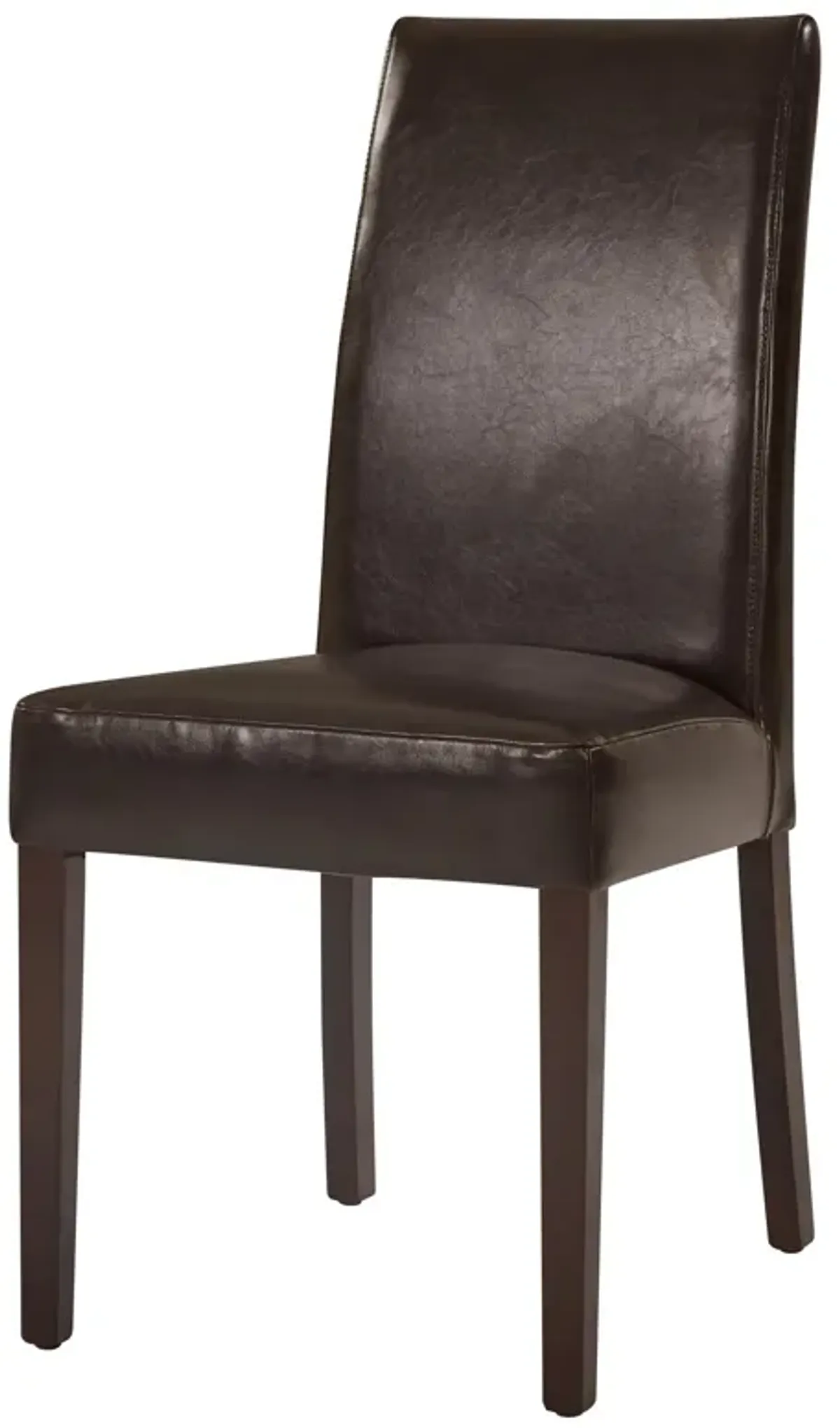 Hartford Leather Dining Side Chair, Brown (Set of 2)