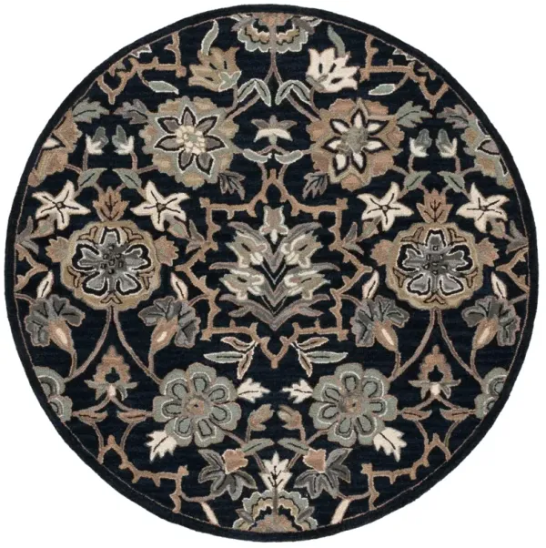 METRO 325 BLACK  6' x 6' Round Round Rug