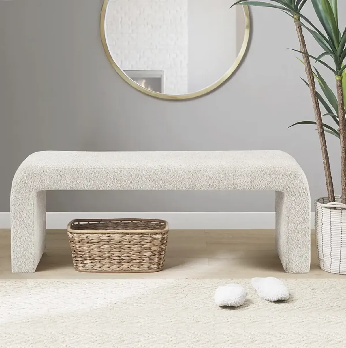 Boucle Waterfall Bench