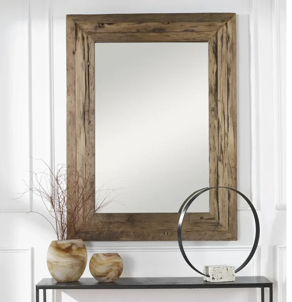 Rennick Rustic Wood Mirror