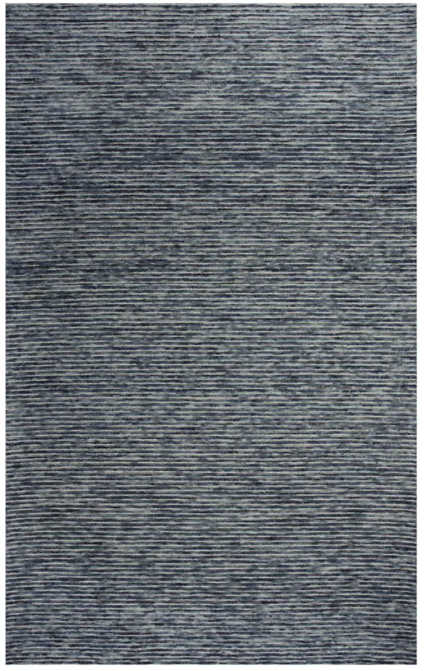 Berkshire Blue stripes Wool 7'6" x 9'6" Rectangle Rug