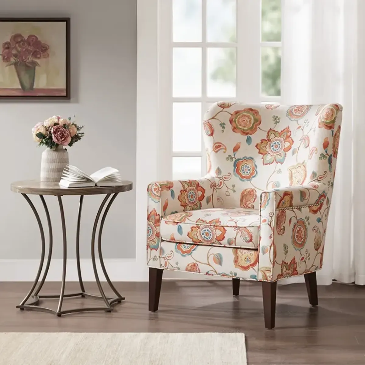 Madison Park Colette Cream Accent Chair