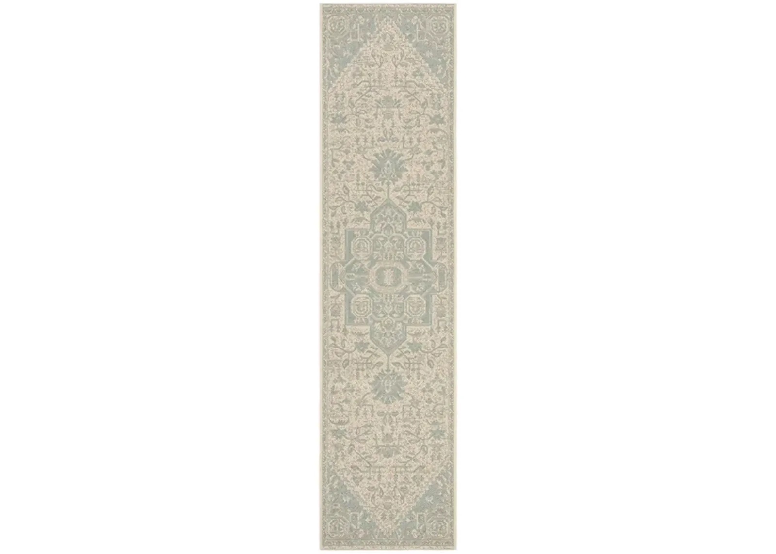 Safavieh BEACH HOUSE Collection BHS138K-24 Aqua / Cream 2'-2" X 4'