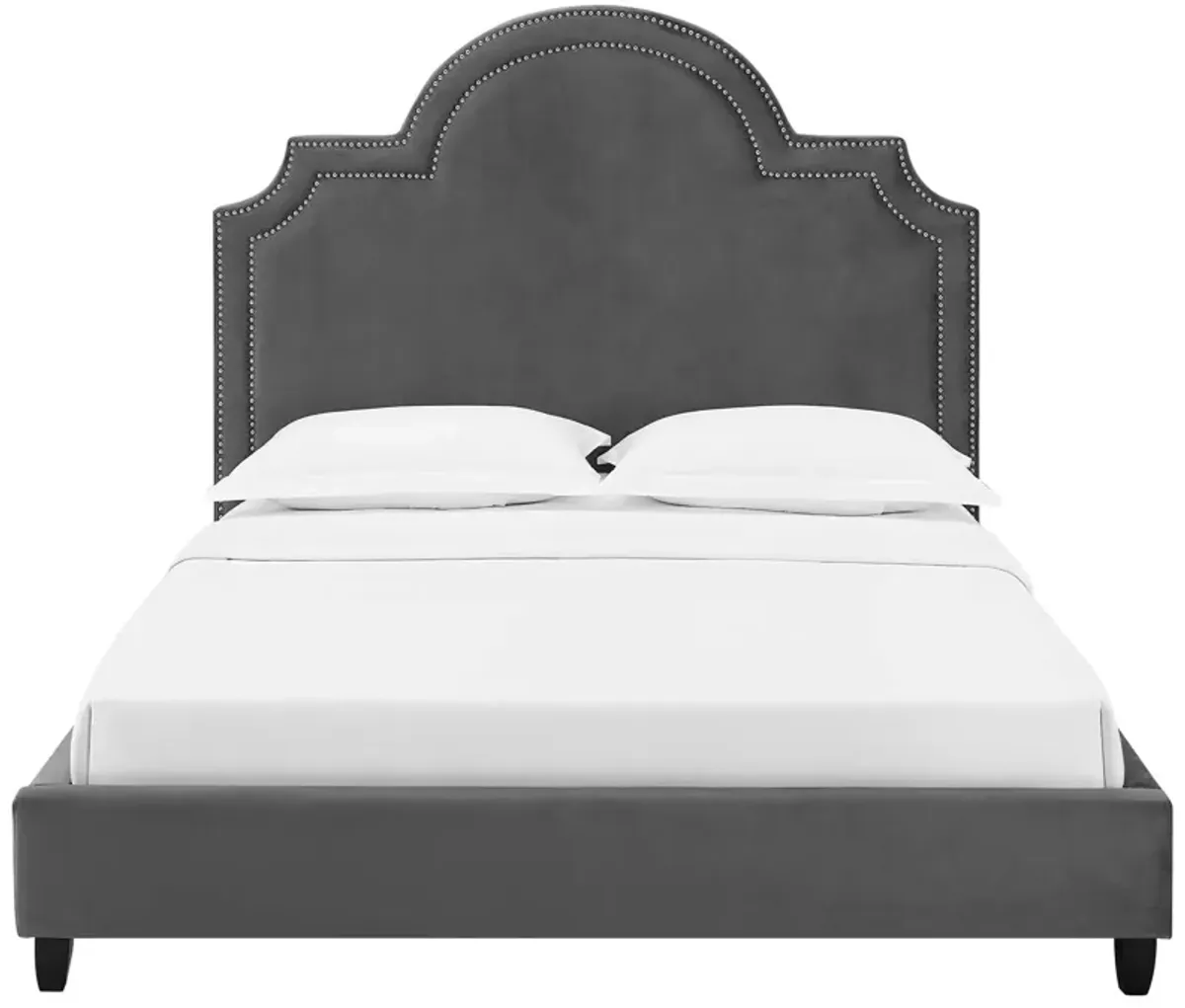 Primrose Queen Performance Velvet Platform Bed