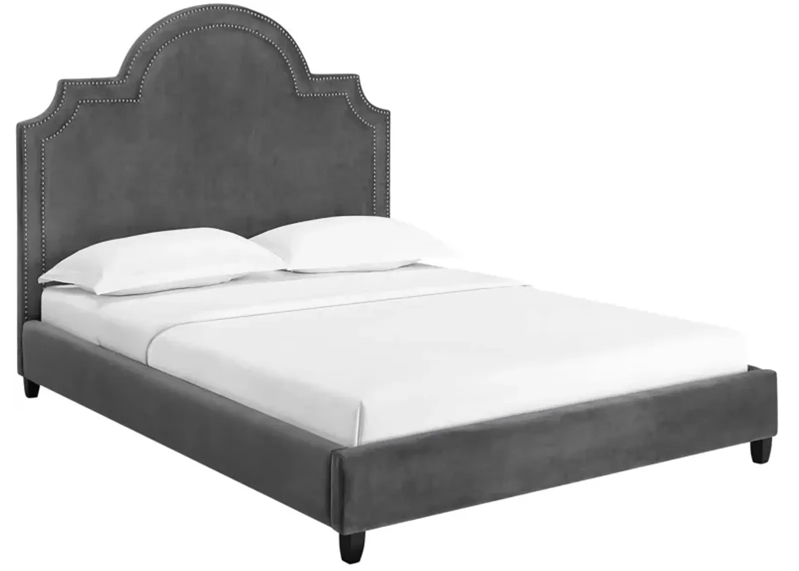 Primrose Queen Performance Velvet Platform Bed