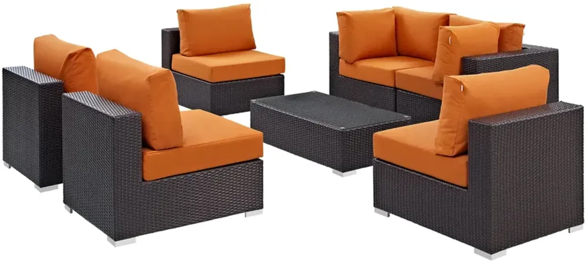 Convene 7 Piece Outdoor Patio Sectional Set