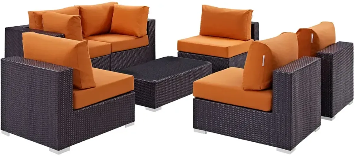 Convene 7 Piece Outdoor Patio Sectional Set