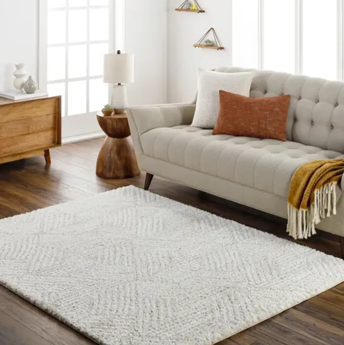 Cloudy Shag CDG-2319 5'3" x 7' Machine Woven Rug