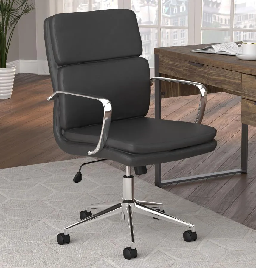 Adamstown Standard Back Upholstered Office Chair Black