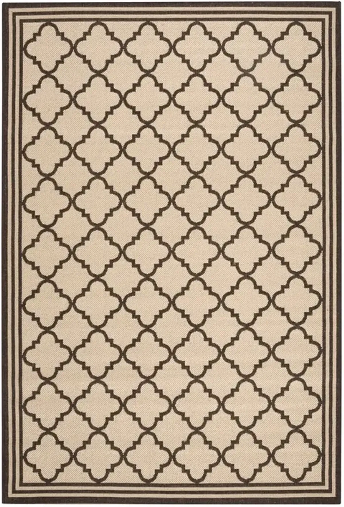 Safavieh BEACH HOUSE Collection BHS121U-5 Creme / Brown 5'-3" X 7'-6"