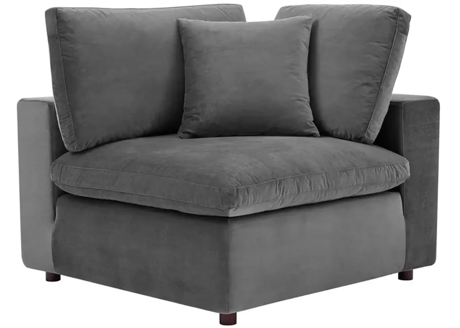 Commix Down Filled Overstuffed Performance Velvet Corner Chair