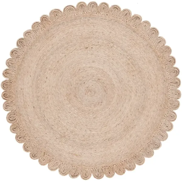 NATURAL FIBER 246 NATURAL 4' x 4' Round Round Rug