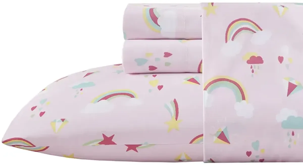 Mi Zone Printed Rainbow Microfiber Sheet Set