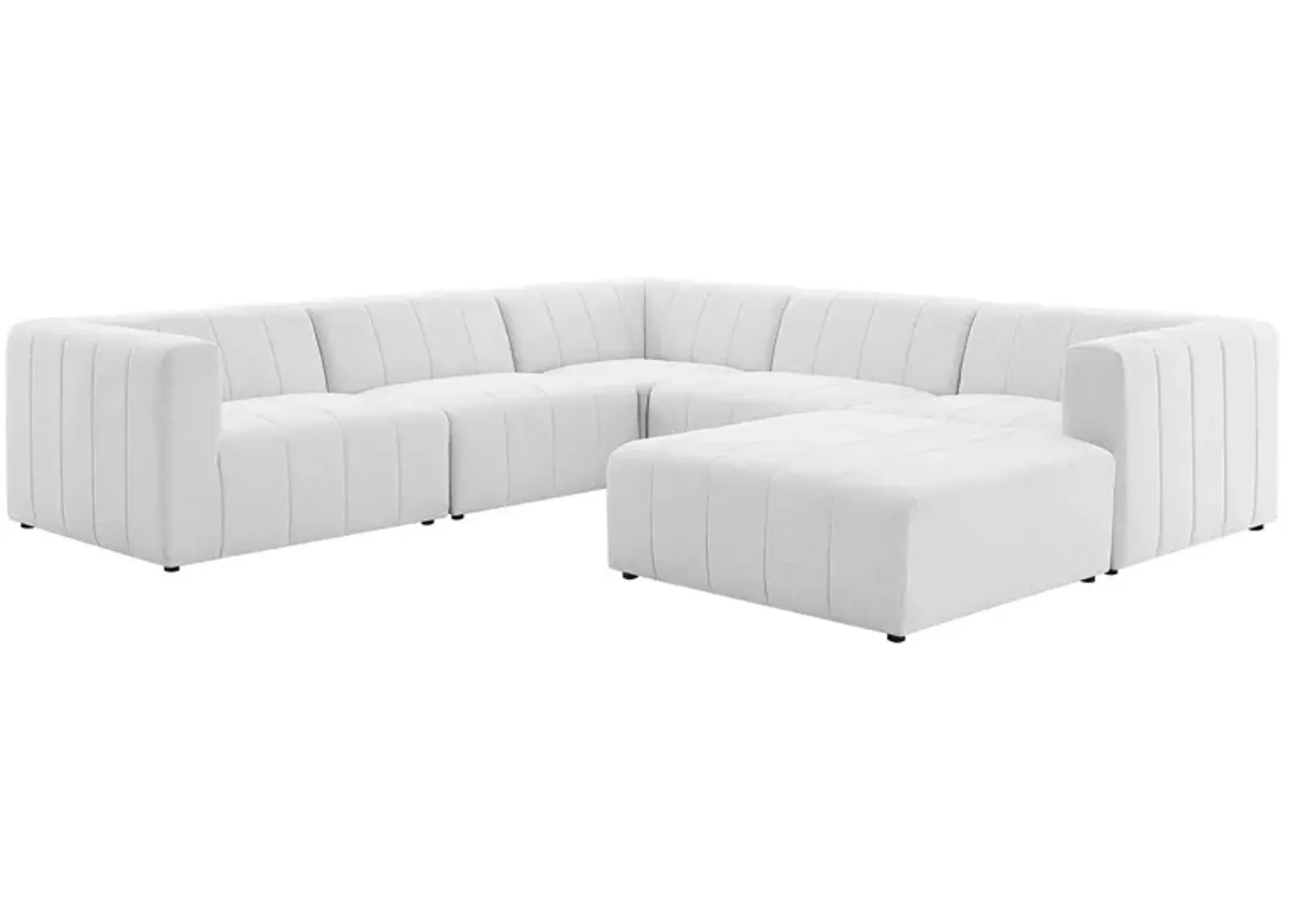 Bartlett Upholstered Fabric 6-Piece Sectional Sofa