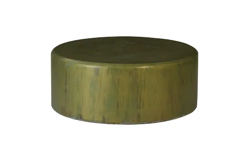 button coffee table, lichen finish