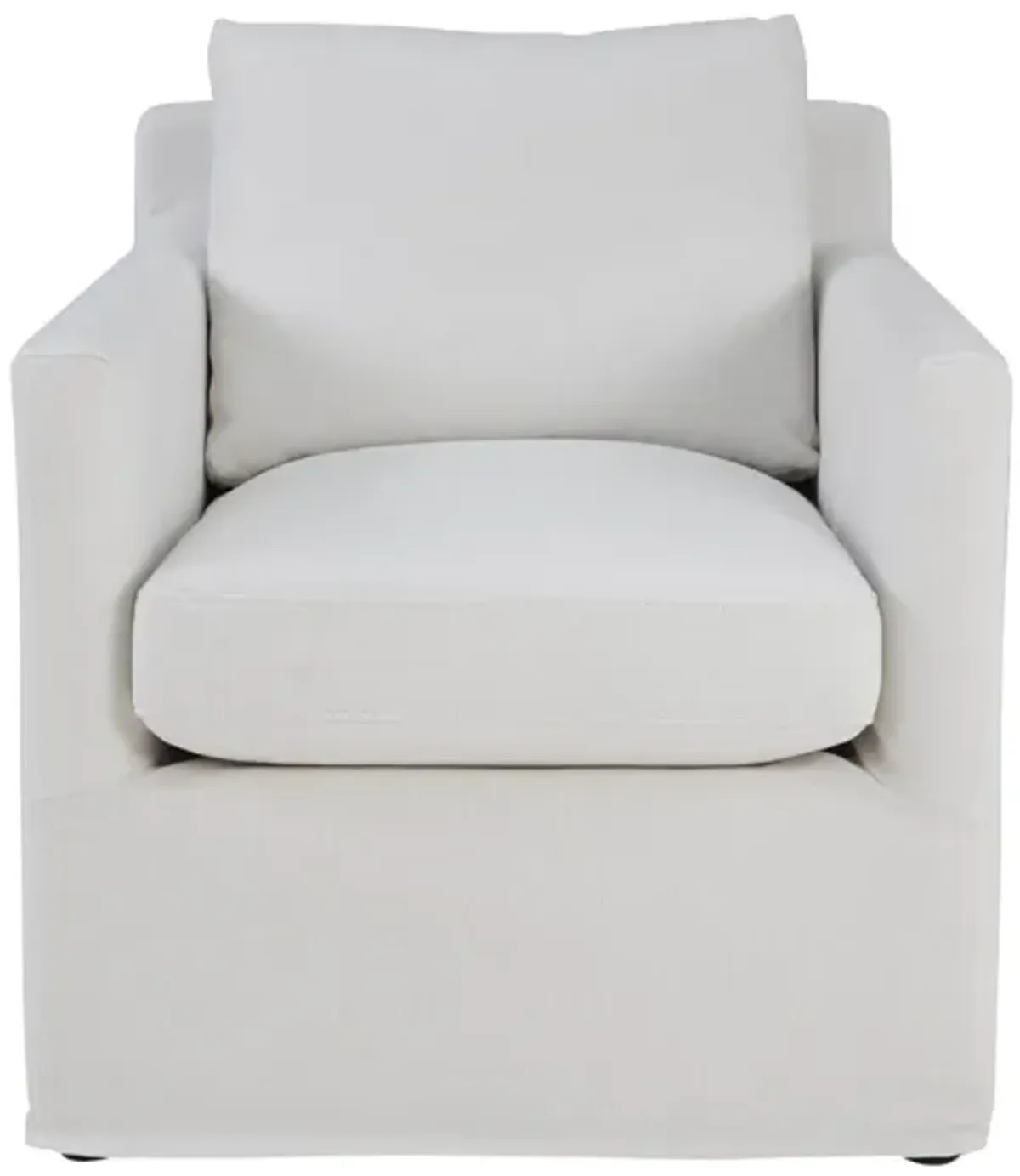 Heston Club Chair - White Linen