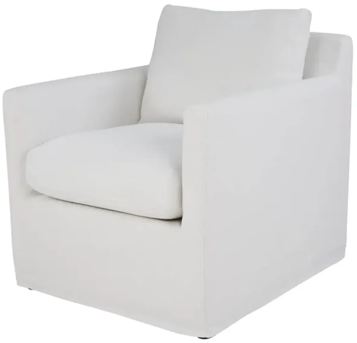 Heston Club Chair - White Linen