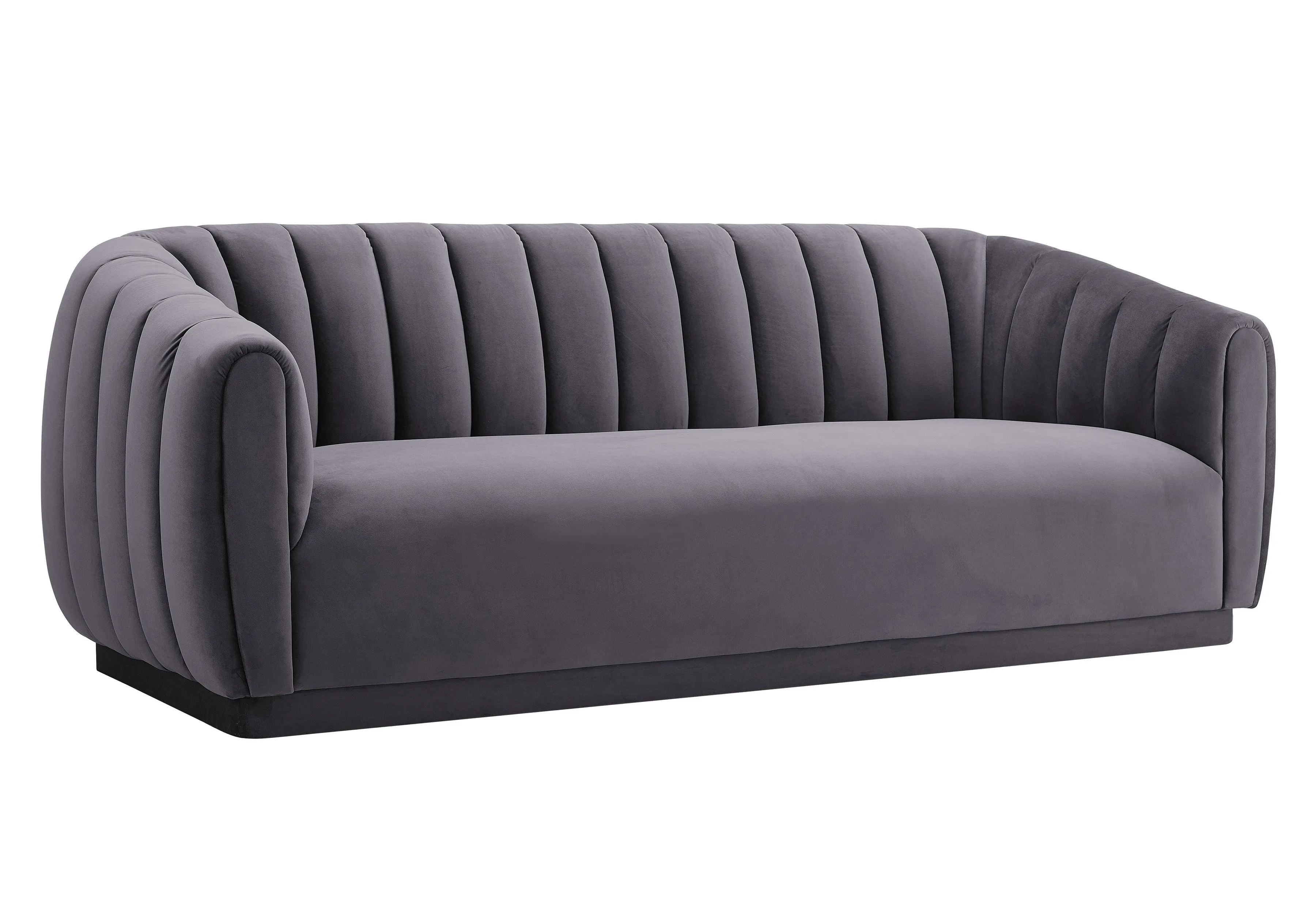 Arno Grey Velvet Sofa