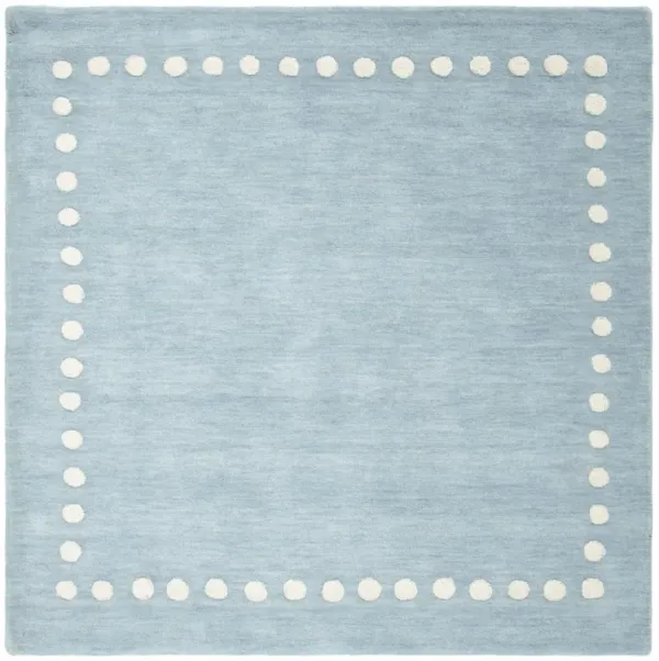 SAFAVIEH KIDS 802 BLUE  3' x 3' Square Square Rug