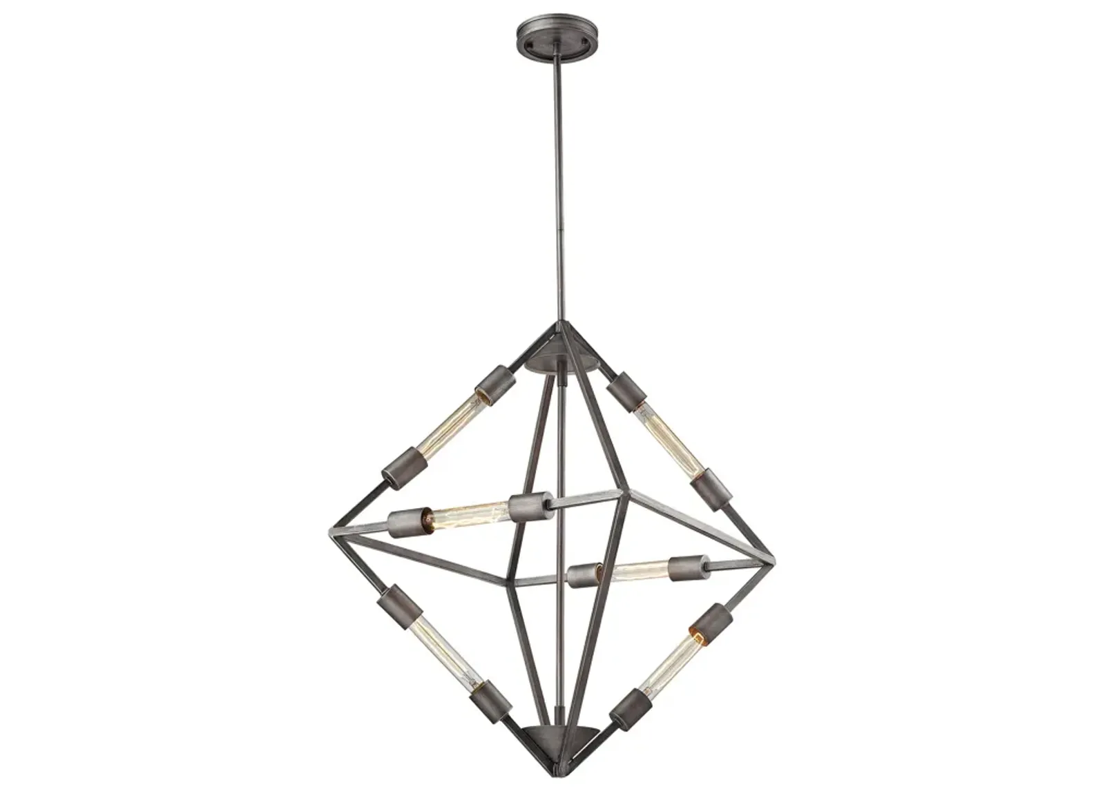 Laboratory 20" Wide 6-Light Chandelier - Weathered Zinc