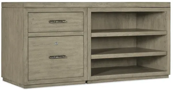 Linville Falls 60" Credenza with File and Open Desk Cabinet