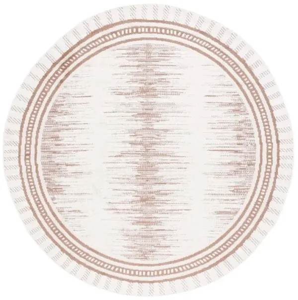 ALAMO 732 Brown 6'-7' X 6'-7' Round Round Rug