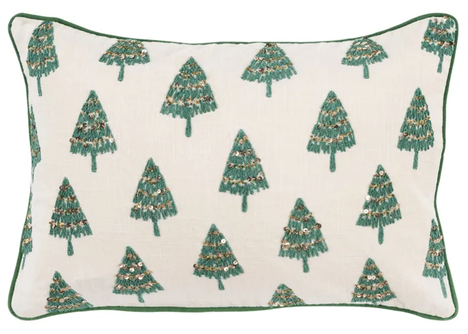 HOLIDAY 2021 Trees Natural  Pillow