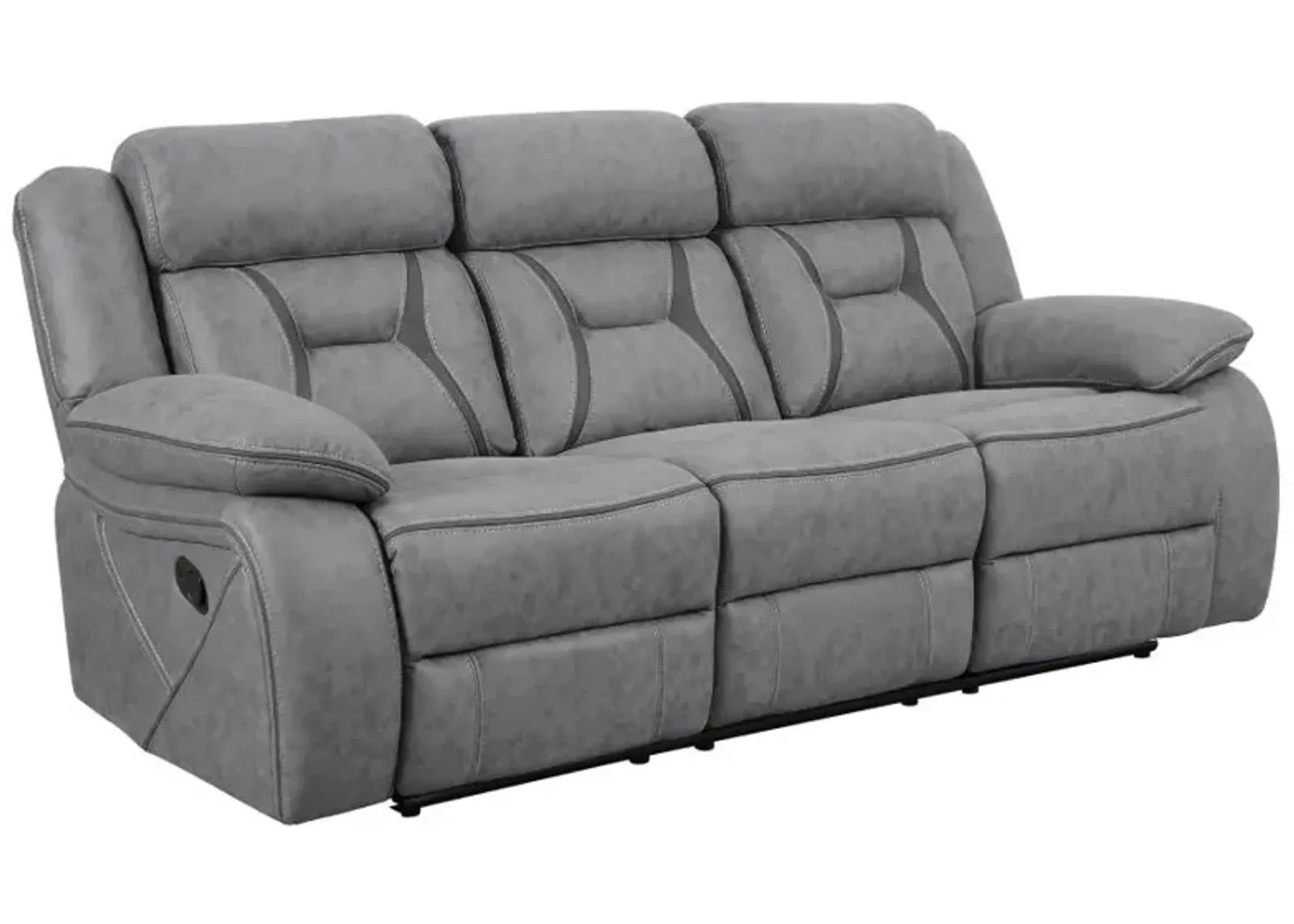 Higgins Pillow Top Arm Upholstered Motion Sofa Grey