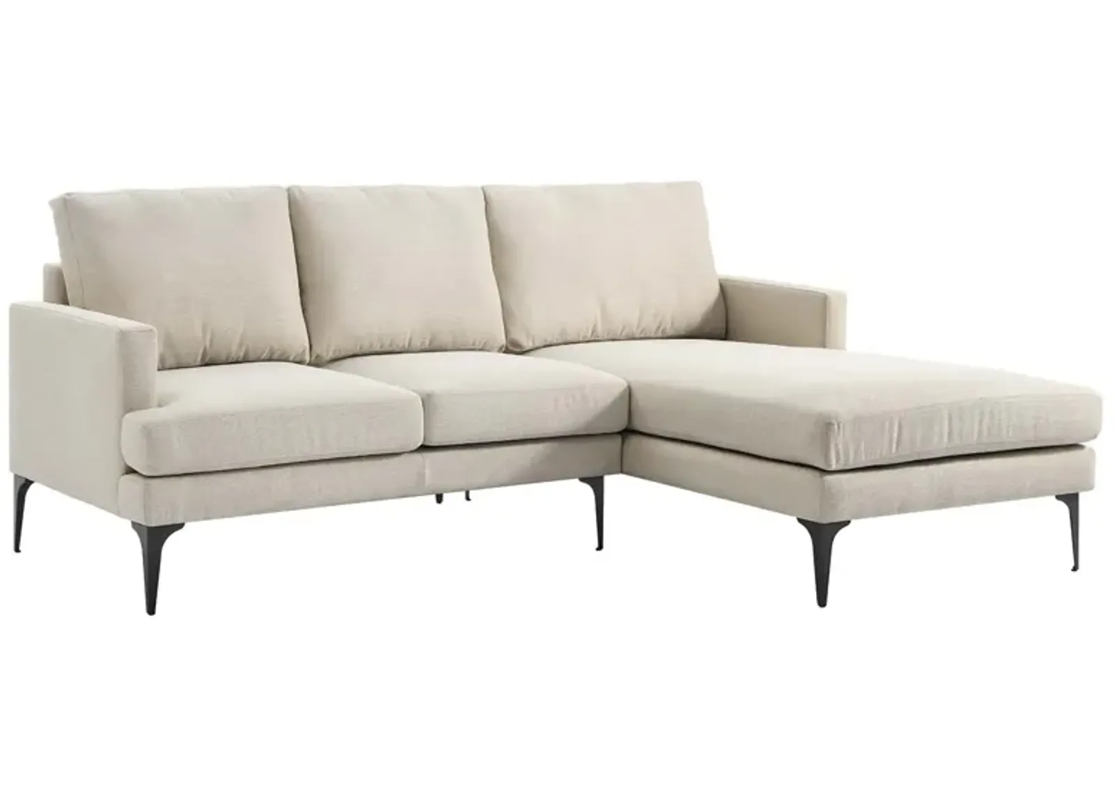 Evermore Right-Facing Upholstered Fabric Sectional