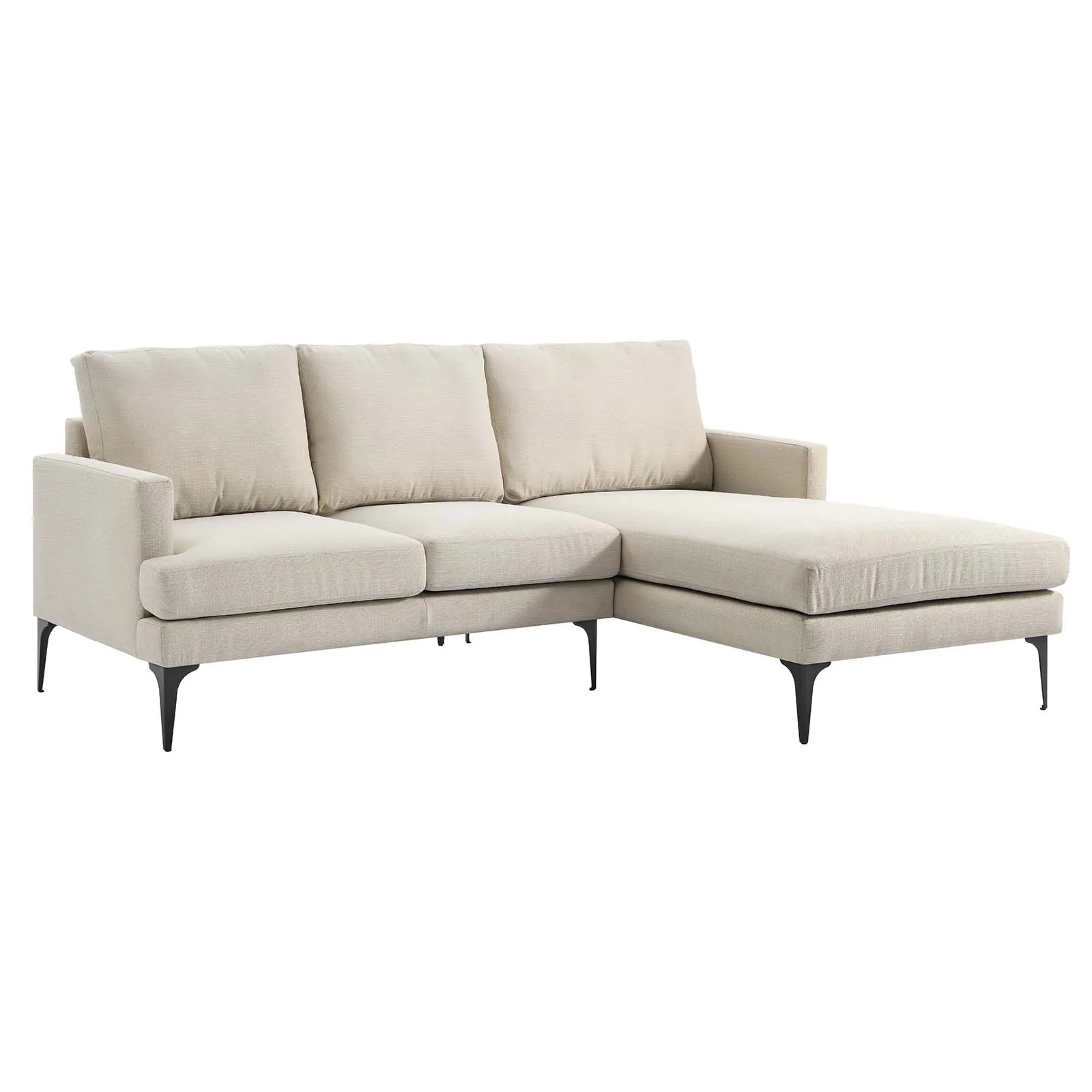 Evermore Right-Facing Upholstered Fabric Sectional