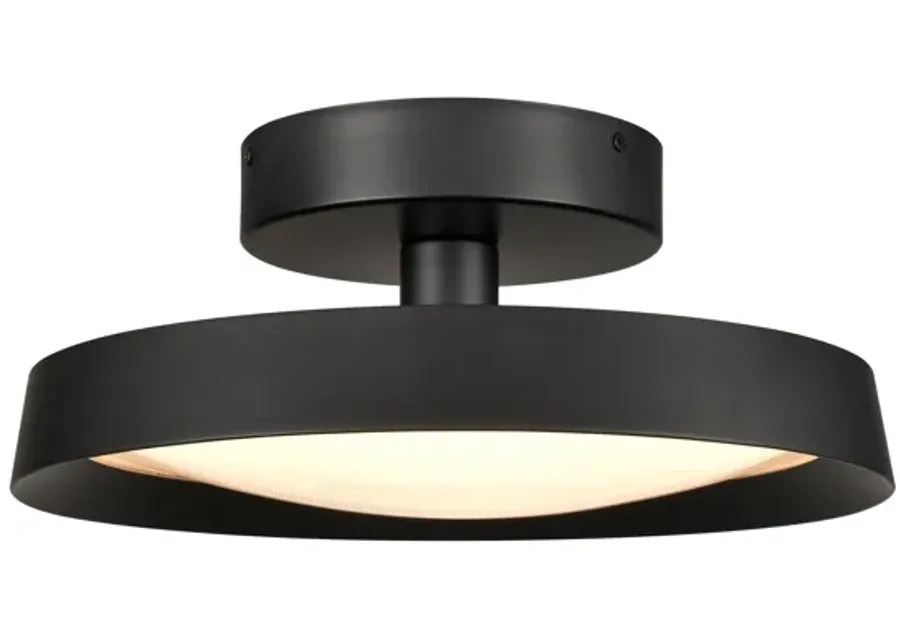 Nancy 13.75" WideLED Semi Flush Mount - Matte Black