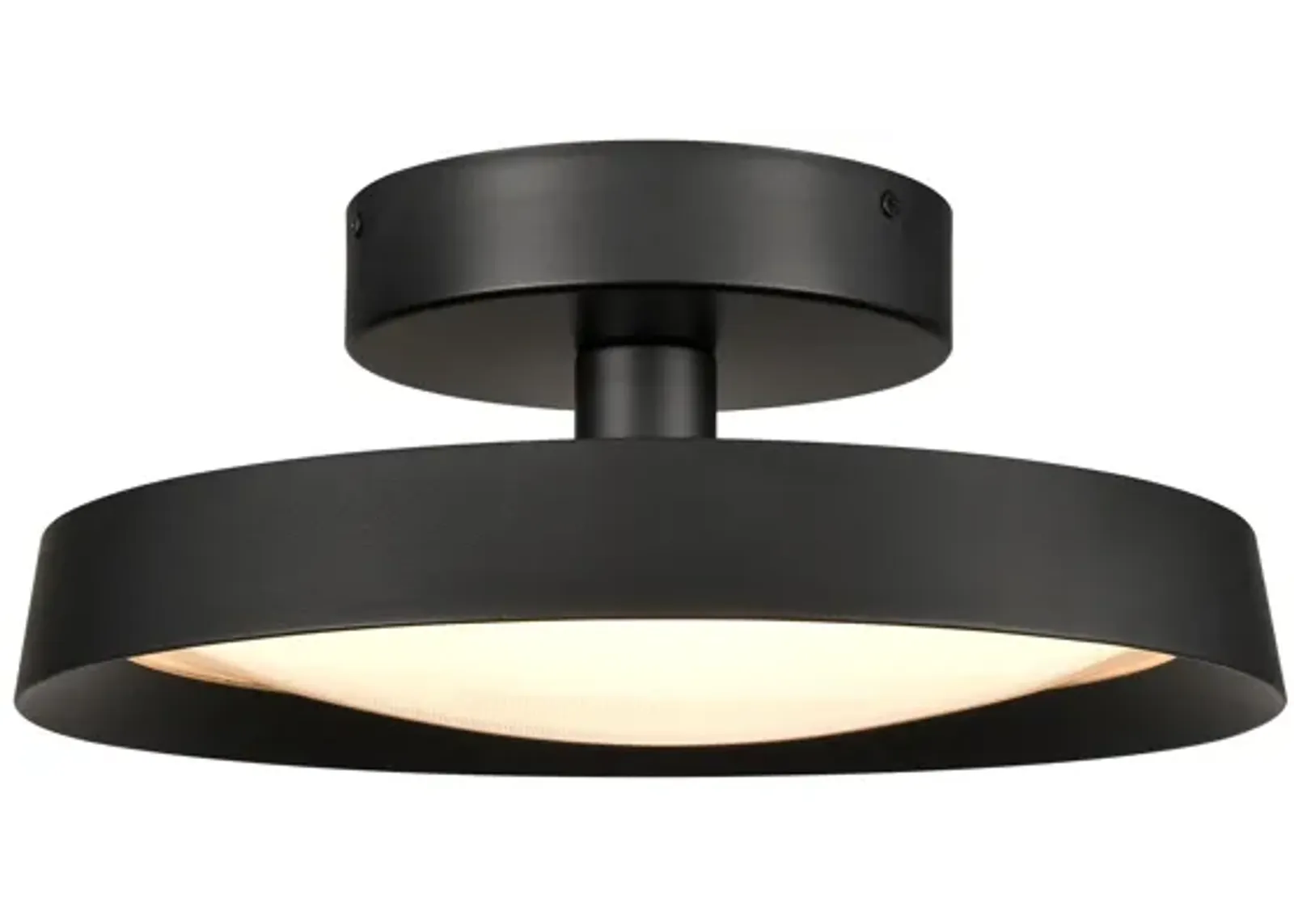 Nancy 13.75" WideLED Semi Flush Mount - Matte Black