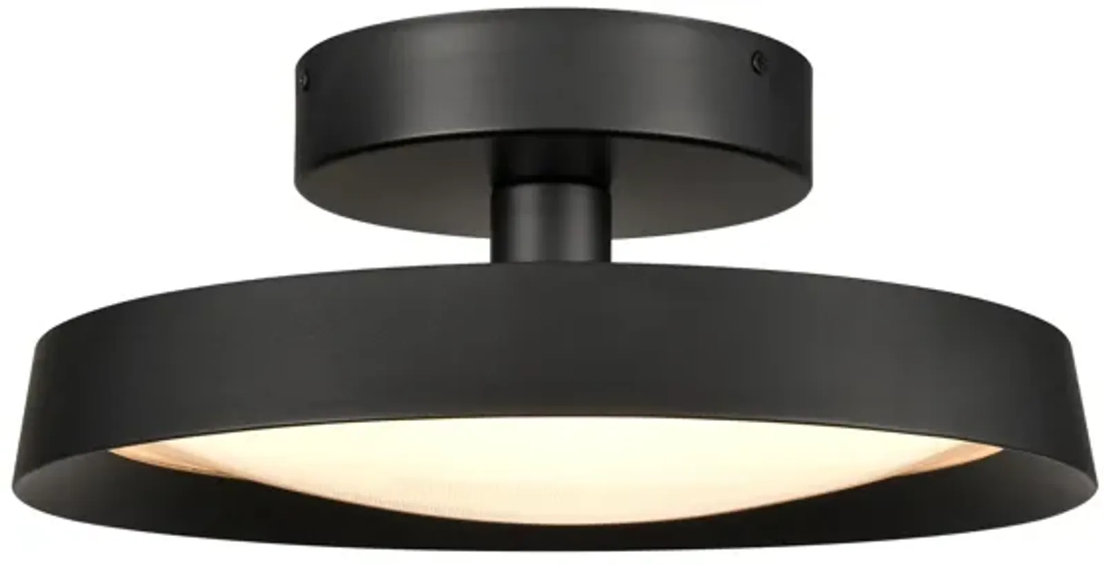 Nancy 13.75" WideLED Semi Flush Mount - Matte Black