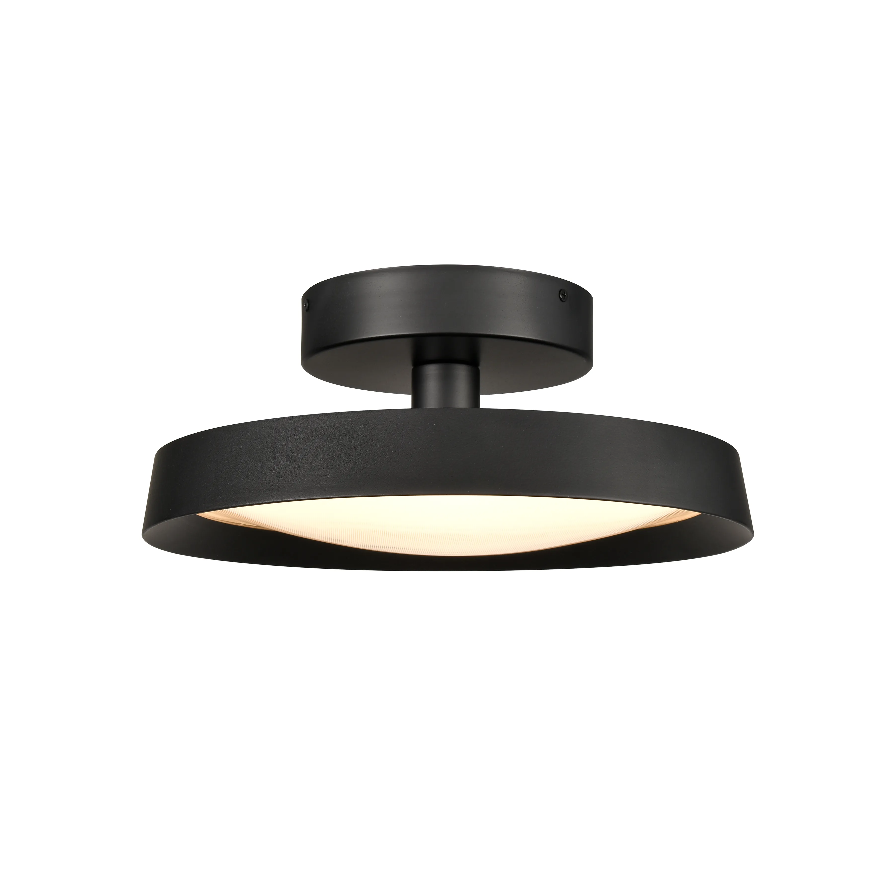 Nancy 13.75" WideLED Semi Flush Mount - Matte Black