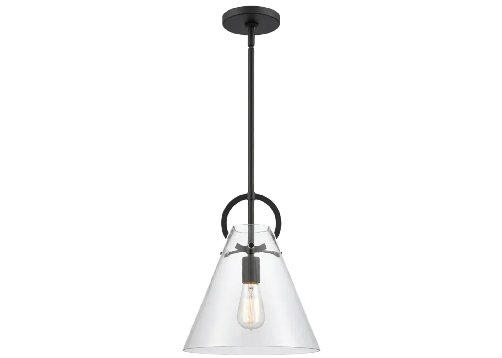 Gabby 11" Wide 1-Light Mini Pendant - Matte Black