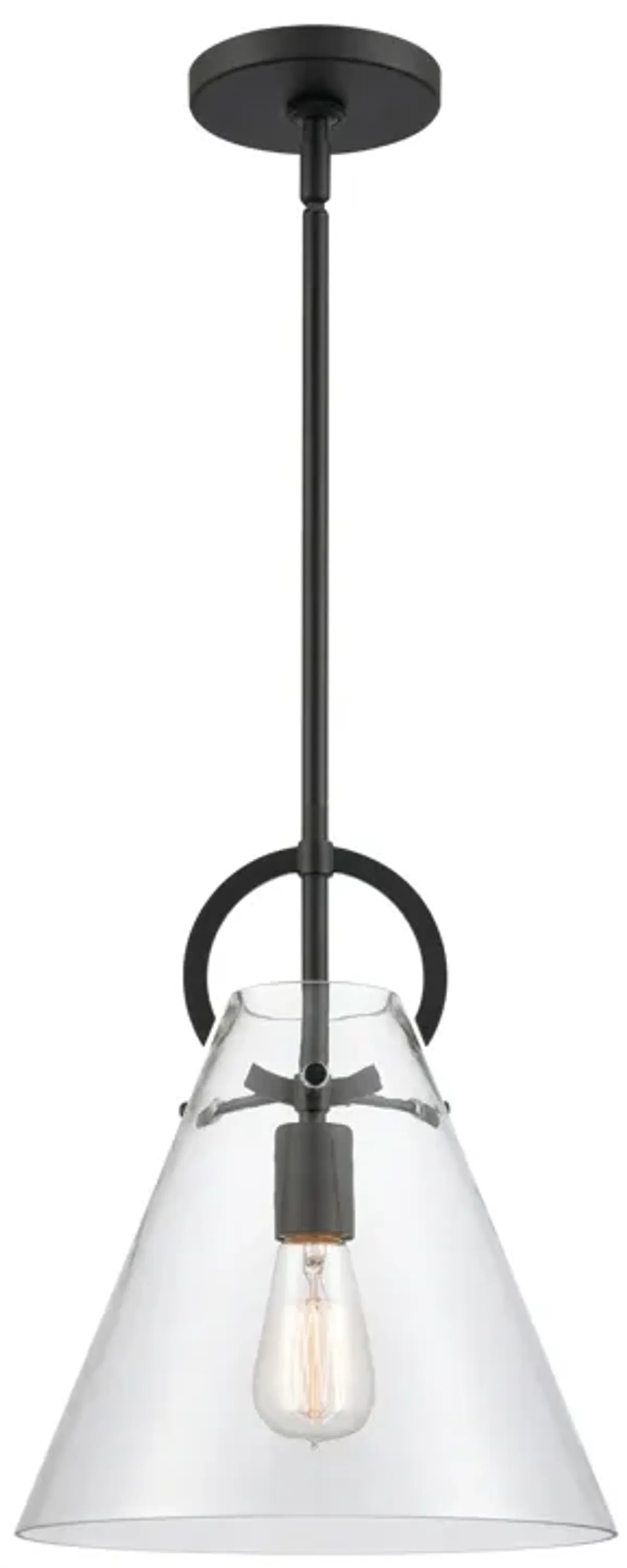 Gabby 11" Wide 1-Light Mini Pendant - Matte Black