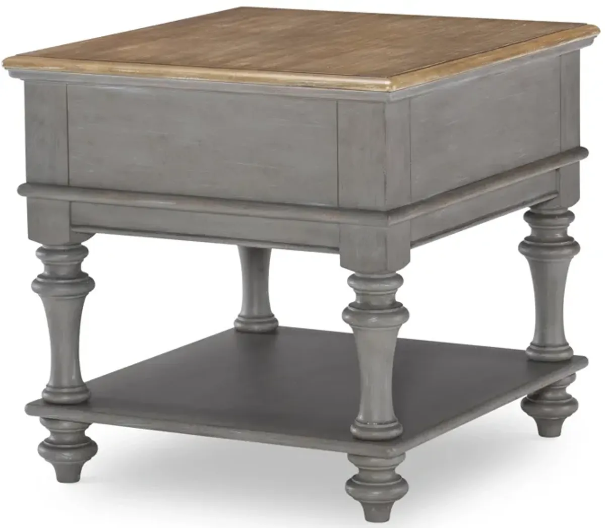 Kingston (Sandalwood Brown + Tweed Gray) End Table