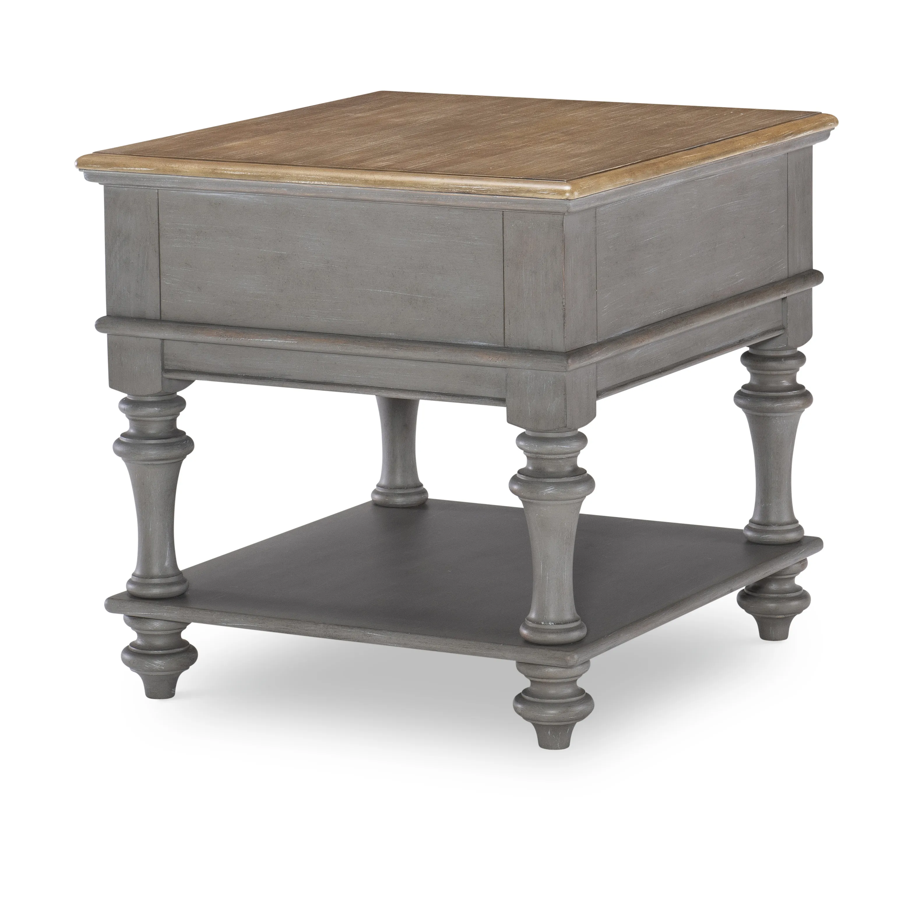 Kingston (Sandalwood Brown + Tweed Gray) End Table