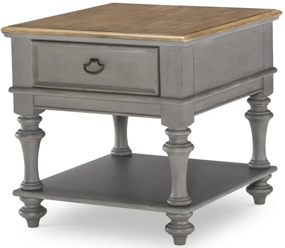 Kingston (Sandalwood Brown + Tweed Gray) End Table