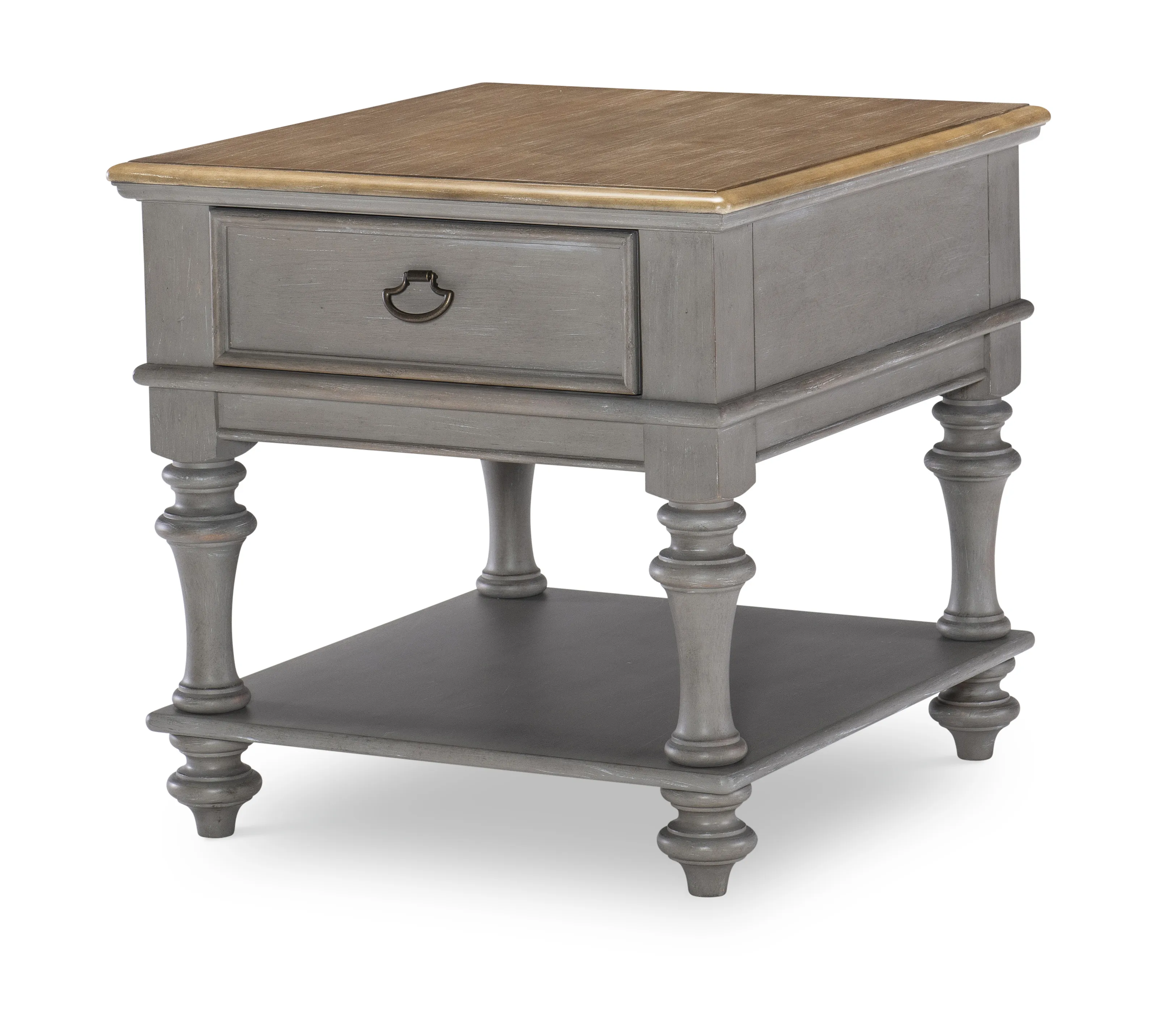 Kingston (Sandalwood Brown + Tweed Gray) End Table