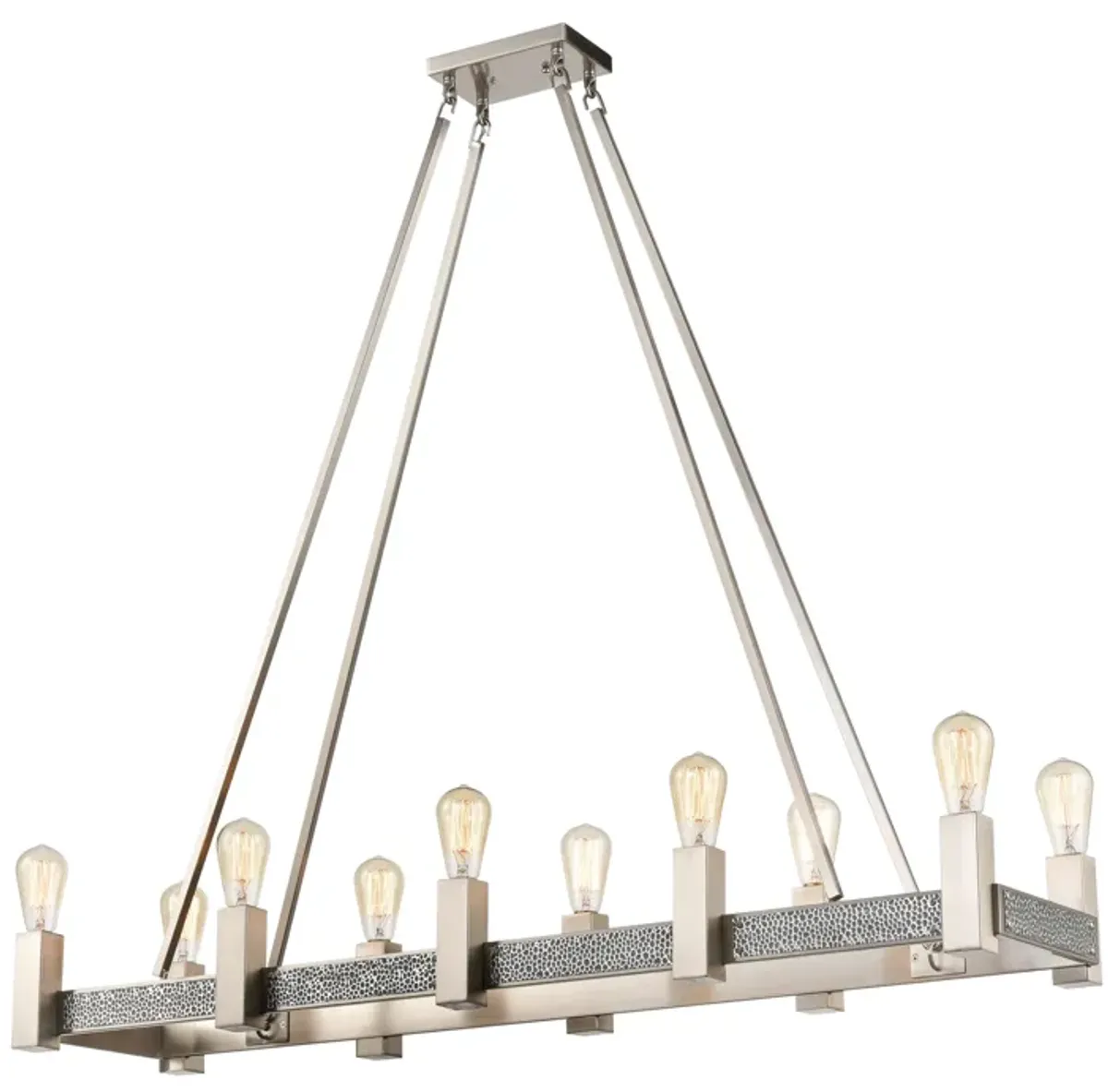 Impression 47" Wide 10-Light Linear Chandelier - Satin Nickel