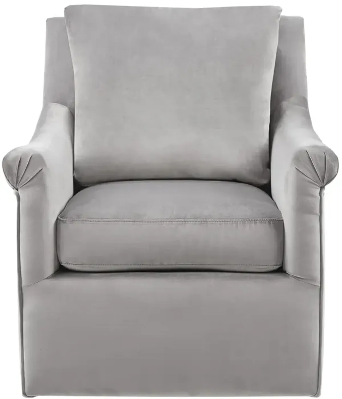 Madison Park Deanna Grey Upholstered Swivel Accent Chair