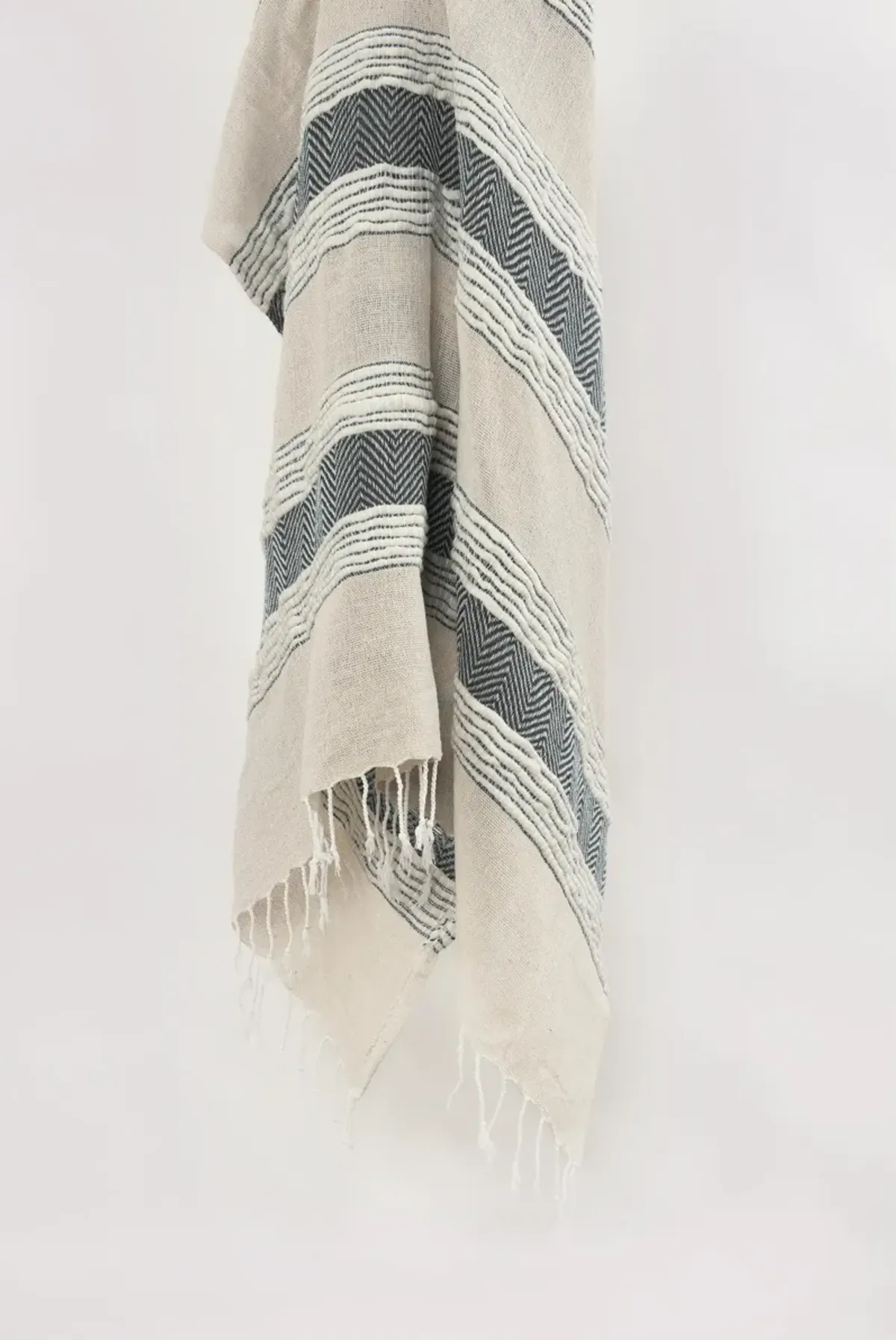 Stripe And Chevron Natural  Throw