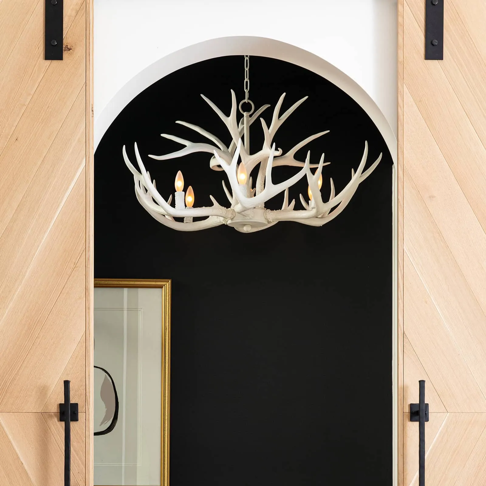 Antler Chandelier (White)