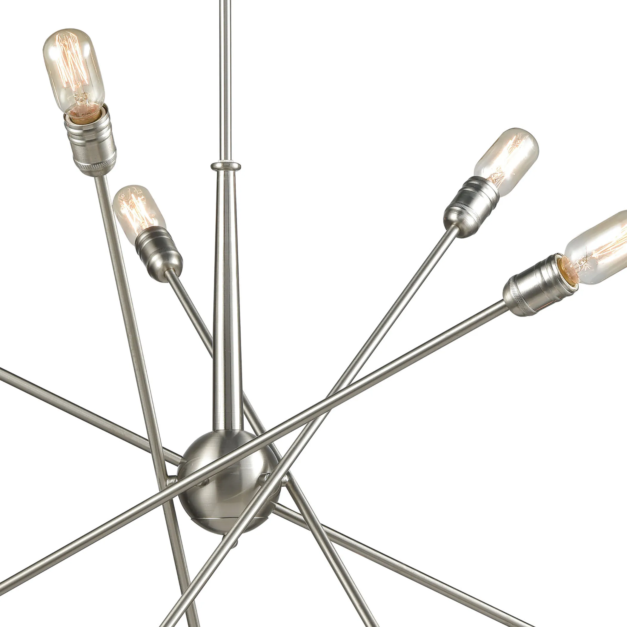 Delphine 33" Wide 10-Light Chandelier - Satin Nickel