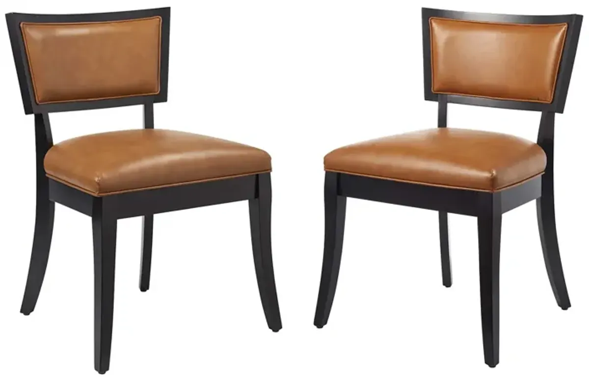 Pristine Vegan Leather Dining Chairs - Set of 2